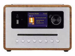 NOXON iRadio 500 CD alles-in-één radio met DAB+, FM en internetradio, USB, Bluetooth en CD, walnoot
