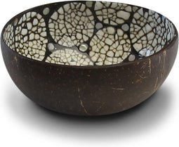 Noya - Coconut Bowl - Kokosnoot - Schaal Kom - Beige Zwart Eggshell
