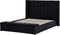 NOYERS - Bed met opbergruimte - Zwart - 160 x 200 cm - Fluweel