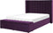 NOYERS - Tweepersoonsbed - Paars - 140 x 200 cm - Fluweel