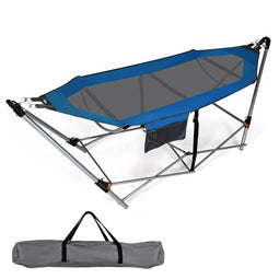 Coast Inklapbare Hangmat met Frame - Vrijstaand - Draagtas en Zijzak - Blauw