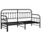 vidaXL - Zwart - Dagbedframe - met - Bedlade, - 75x190 - cm, - Staal
