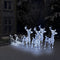 vidaXL - Kerstdecoratie - rendieren - en - slee - 280x28x55 - cm - acryl