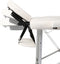 vidaXL - Massagetafel - met - 2 - zones - inklapbaar - aluminium - frame - crèmewit