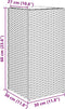 vidaXL - Plantenbakken - 2 - st - 30x30x60 - cm - poly - rattan - grijs
