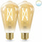 WiZ Filament ST64 E27 - Slimme LED-lampen - Instelbaar wit licht - Amber (2 stuks)