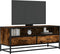 vidaXL - Tv-meubel - 100x34,5x40 - cm - bewerkt - hout - metaal - gerookt - eikenkleur