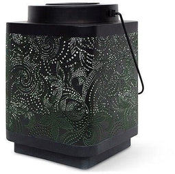 Lantaarn op zonne-energie - GARDEN ID Attract - Groen 11 x 11 h15 cm - 6 tot 8 uur autonomie - Mobiel - Aan/uit knop.