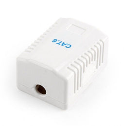 Gembird NCAC-1U6-01 - Wandcontactdoos - Geschikt voor Cat6 UTP - Afmetingen 53x40x30mm