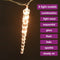 vidaXL - Kerstverlichting - ijspegel - met - 40 - LED's - acryl - warmwit