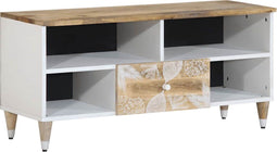 vidaXL - Tv-meubel - 100x33,5x46 - cm - massief - mangohout