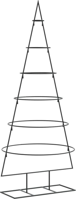 vidaXL - Kerstdecoratie - kerstboom - 150 - cm - metaal - zwart