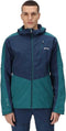 Regatta Highton Ii Outdoorjack Heren Marineblauw/turquoise Maat Xl