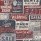 Noordwand - Behang - Urban - Friends - & - Coffee - Billboards - Small - blauw - en - rood