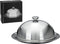 Excellent Houseware serveerschaal stolp - RVS - D25 x H12 cm - zilver