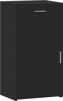 vidaXL - Dressoir - 50x42,5x93 - cm - bewerkt - hout - zwart