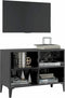 vidaXL - Tv-meubel - met - metalen - poten - 69,5x30x50 - cm - hoogglans - grijs