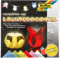Lantaarnpapier Standaardkleuren 30x30cm , 12 Vellen
