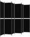 vidaXL - Kamerscherm - met - 6 - panelen - 300x220 - cm - stof - zwart