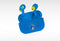 OTL Technologies SEGA Sonic the Hedgehog - TWS Earpods - Bluetooth 5.3 - Blauw