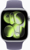 Apple Watch Series 11 - Smartwatch - GPS - 46mm - Aluminium - Sportbandje S/M - Zilver (Paars)