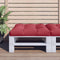 vidaXL - Palletkussen - 70x70x12 - cm - stof - wijnrood