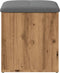 vidaXL - Opbergbankje - 42x42x45 - cm - bewerkt - hout - artisanaal - eikenkleur