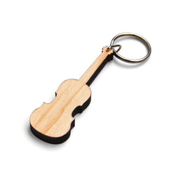 Berben Design Sleutelhanger Viool - Esdoorn - 6 x 2 x 0.6cm