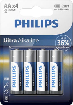 Philips LR6E4B - AA Batterijen - Alkaline - 1.5 V - 4 stuks