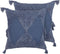 AVIUM - Sierkussen set van 2 - Blauw - 45 x 45 cm - Katoen