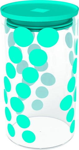 Zak!Designs - Dot Dot Voorraadpot 1,1 liter - Glas - Blauw -