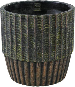 PTMD Bloempot Niki - 30x30x30 cm - Cement - Groen