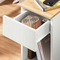 SoBuy FBT111-II-WN - Nachtkastje - Lade en open vak - 25 x 40 x 60 cm - Wit