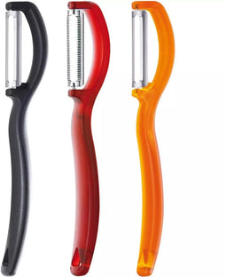Triangle - Dunschillerset 3-delig - Rechte gekartelde en julienne mesjes - Zwart rood oranje