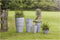 Ter Steege Bloempot/plantenpot schaal - kunststof - grijs - D55 x H23 cm