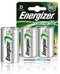 Energizer ENRD2500P2 - Herlaadbare batterij Power Plus D 2500 mAh - Zilver (2 stuks)