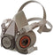 3M 6100 - Herbruikbaar Halfgelaatsmasker - Dubbele filters lage ademweerstand - Grijs