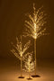 J-Line decoratie Kale Boom - metaal - goud - large - LED lichtjes