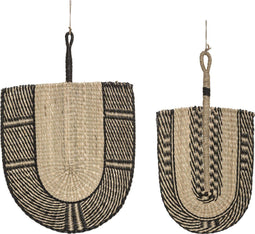 Atmosphera Wanddecoratie zeegras Oasis - Set van 2 - Waaier