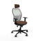 Piqueras y Crespo 1D036G2 - Bureaustoel - Hoofdsteun - Wit Donkerbruin