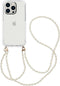 imoshion Hoesje Geschikt voor iPhone 14 Pro Hoesje Met Koord - imoshion Backcover met koord + armband - Parels - transparant
