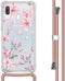 iMoshion Hoesje Geschikt voor Samsung Galaxy A40 Hoesje Met Koord - iMoshion Design Hoesje met Koord - Roze / Transparant / Blossom Watercolor