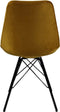 Kick kuipstoel Velvet Goud - zwart frame | Set van 2