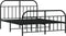 vidaXL - Bedframe - met - hoofd- - en - voeteneinde - metaal - zwart - 150x200 - cm