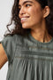 VERO MODA VMDEBBIE PLEAT S/L TOP GA NOOS - Dames Top - V-hals - Maat XS