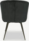 Furnicher - BEN Draaibare Eetkamerstoel - Fluwelen bekleding - Modern design - Stalen frame - Zwart fluweel - Zwarte poten
