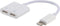 Mobiparts Lightning splitter - Wit (bulk)