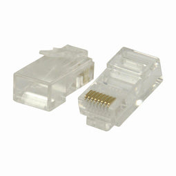 Nedis RJ45-Connector - Male - Solid UTP CAT6 - Recht - Verguld - 10 Stuks - PVC - Transparant - Doos