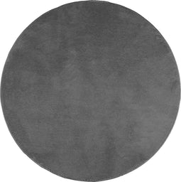 vidaXL - Vloerkleed - OVIEDO - laagpolig - Ø - 100 - cm - antracietkleurig