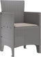 vidaXL - Tuinmeubels - met - Kussens - 4 - stuks - Lichtgrijs - Poly - Rattan